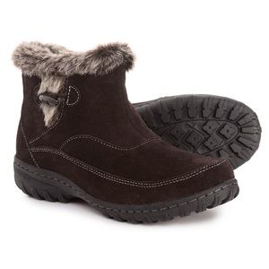 Khombu Brown Gracie Leather Boots, Size 8M
